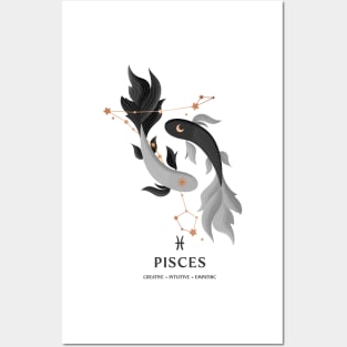 Pisces Constellation Zodiac Series Posters and Art